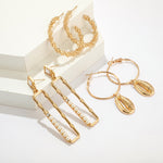 Load image into Gallery viewer, Gold Tone 3 Piece Earring Bundle