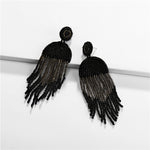 Load image into Gallery viewer, Rice Bead Fringe Earrings