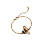 Load image into Gallery viewer, Gold Tone Bee Clasp Bracelet