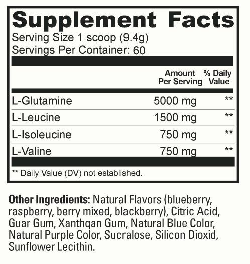 Glutamine Select Nutrition Facts