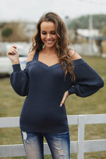 Load image into Gallery viewer, Shoulder Juliette Knitted Sweater