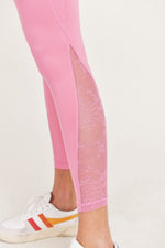 Load image into Gallery viewer, Highwaist Leggings with Floral Lace cutout