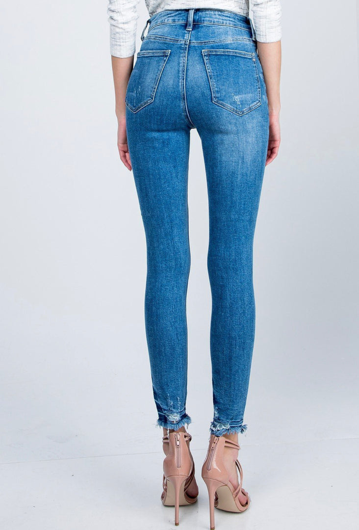 High Rise Skinny with Zipper Fly