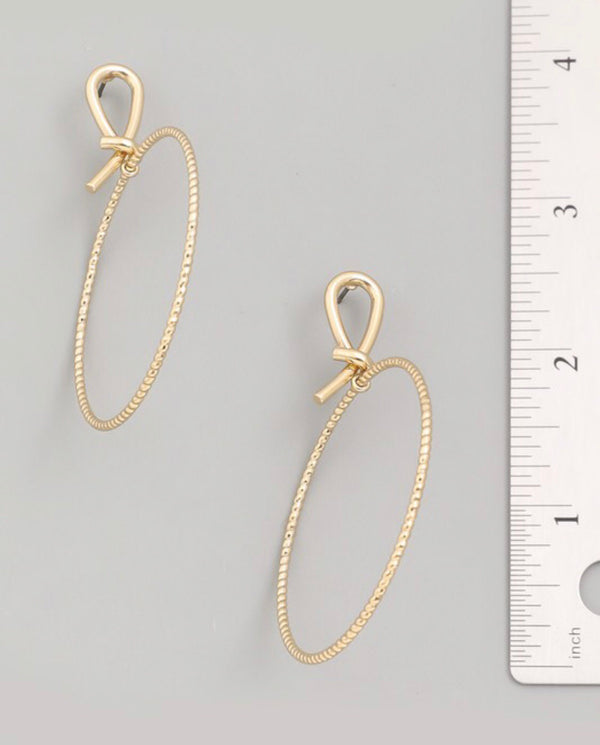 Gold knot Hoop