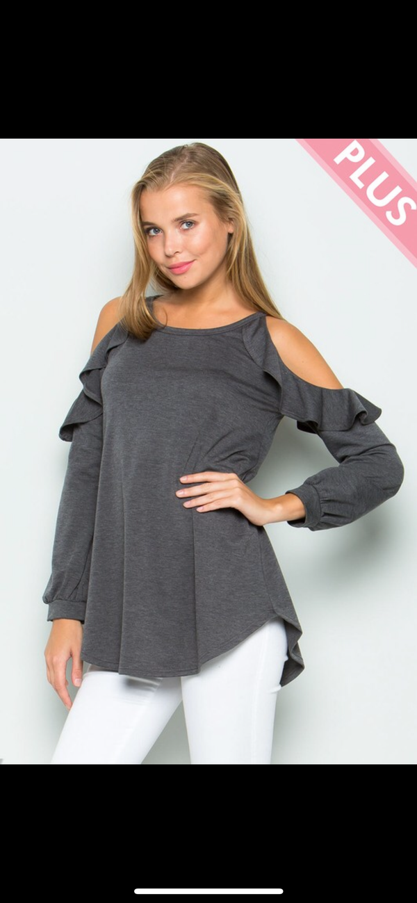 Plus Size Grey Top