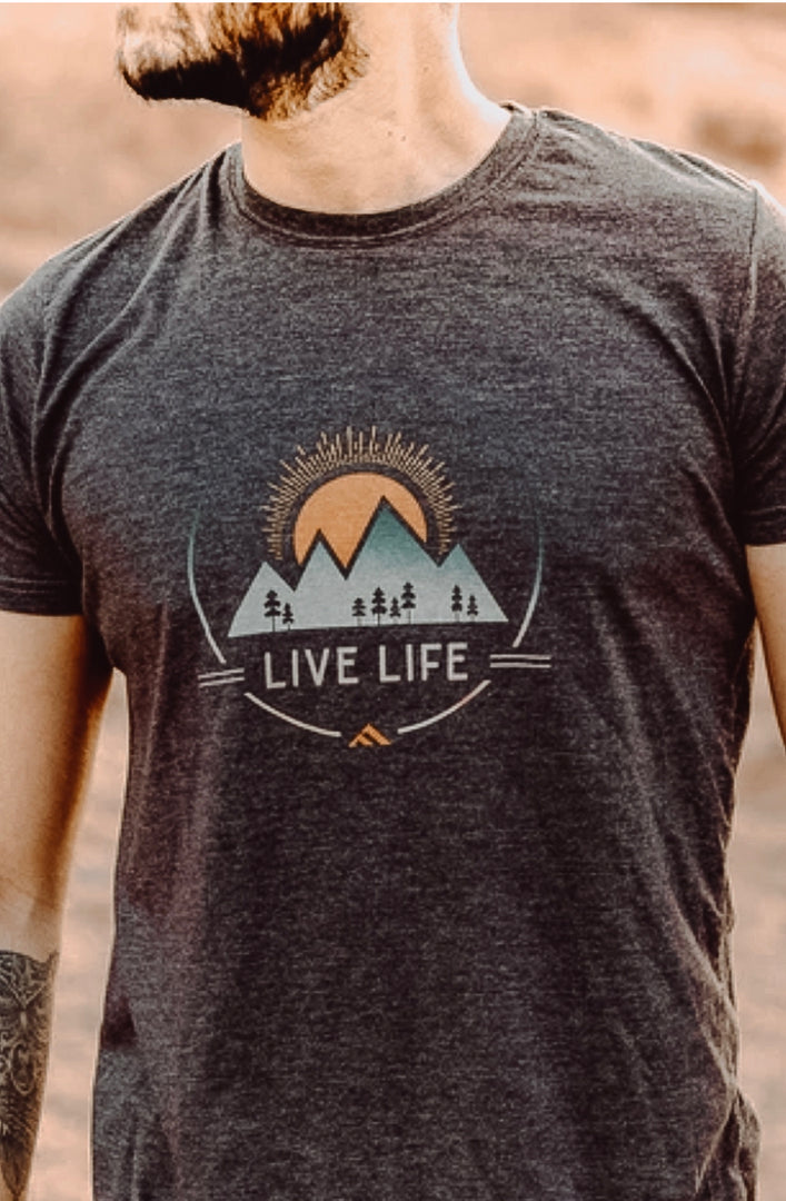 Men’s Soft Live Life T-shirt - Charcoal