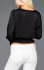 Load image into Gallery viewer, Black Ruffle Top