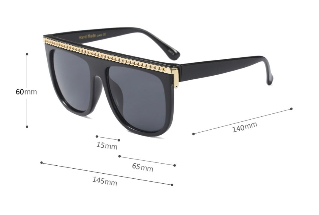 Acrylic Sunglasses with Gold Accent
