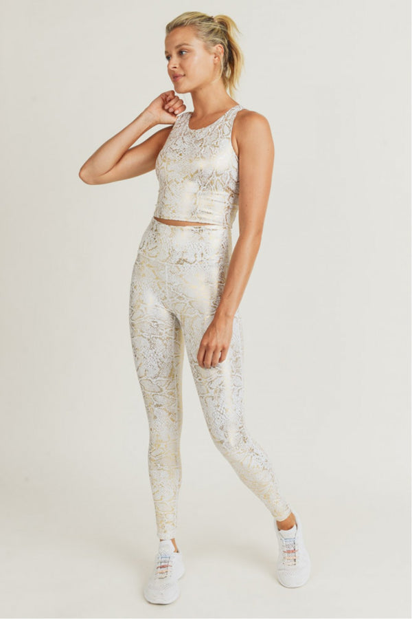 Gold Print High waist Leggings