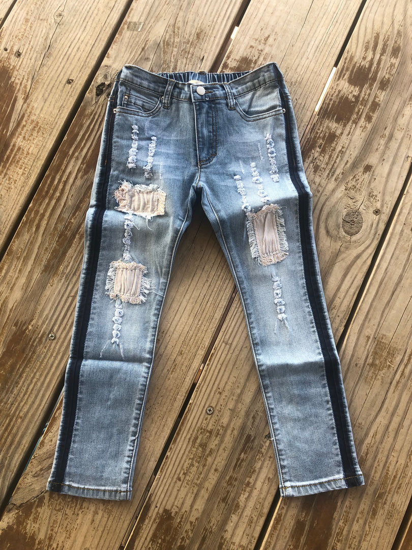 Hayden Girls Patchwork Jeans