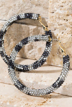 Load image into Gallery viewer, Shimmering Rhinestone Hoops