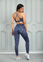 Load image into Gallery viewer, Leopard Sports Bra and Legging Set