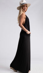 Load image into Gallery viewer, Strap Back Jersey Maxi Dress