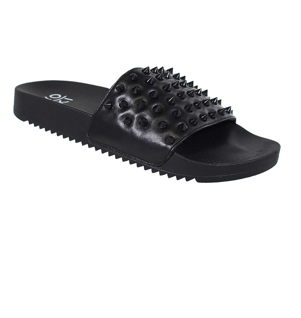 Spike Slider Sandals