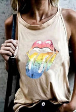 Load image into Gallery viewer, Sleeveless Kiss Vintage tank top
