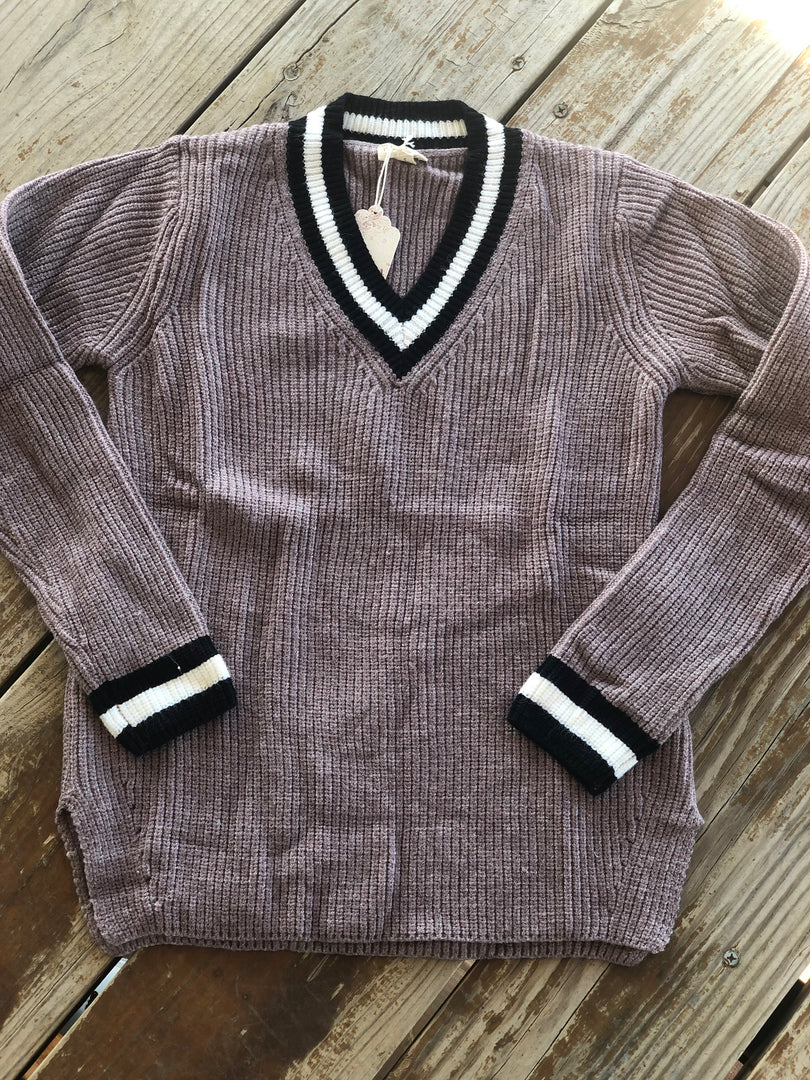 Mauve Varsity Sweater