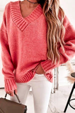 Load image into Gallery viewer, Coral V Neck sweater