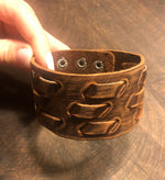 Load image into Gallery viewer, Brown Leather Snap Bracelet