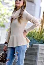 Load image into Gallery viewer, Peplum Sweater ***High sellout