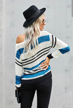 Load image into Gallery viewer, Loose Fit Striped Pattern Sweater
