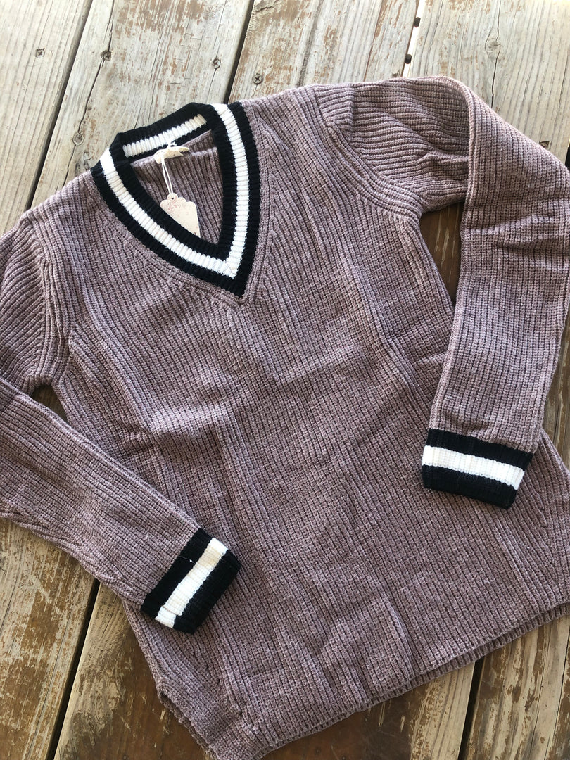 Mauve Varsity Sweater