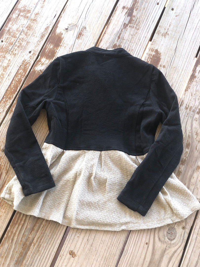 Black Fleece and Sweater Combo Jacket