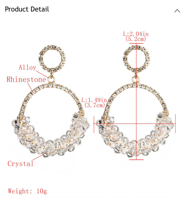 Crystal and Rhinestone Hoops