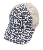 Load image into Gallery viewer, Leopard Print Cap with Crisscross Pony Cutout