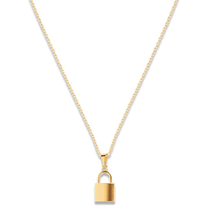 Uma Lock Necklace -Gold